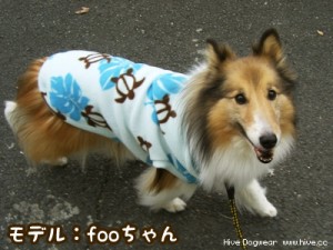 ホヌ柄　アイスブルー